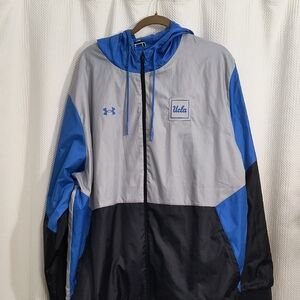 Under Armour Men's Blue, Gray, and Black Windbreaker